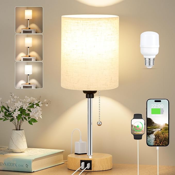 Small Bedside Lamp for Bedroom Nightstand - Image 7