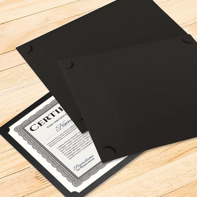 Plain Black Certificate Holder - Image 7