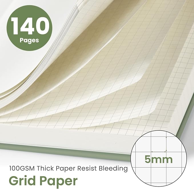 Taja Graph Spiral Journal Notebook - Image 2