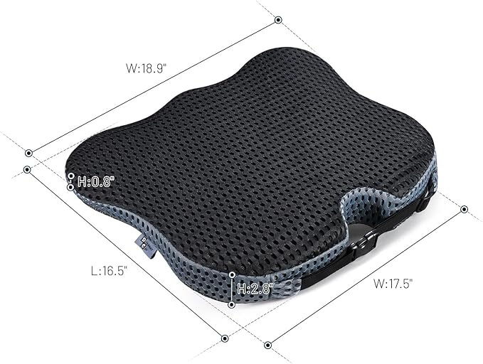 Wedge Car Seat Cushion for Better Visibility & Sciatica Pain Relief - Image 8