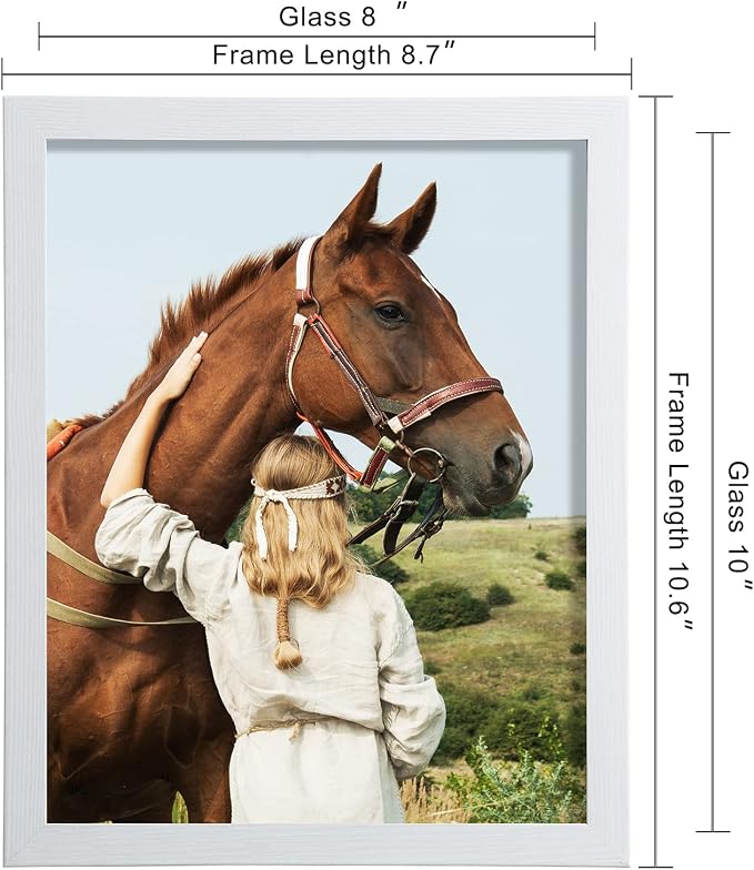 ELSKER&HOME 8x10 Picture Frame White Set of 6 Glass | Multi Photo Frames Collage - Image 4