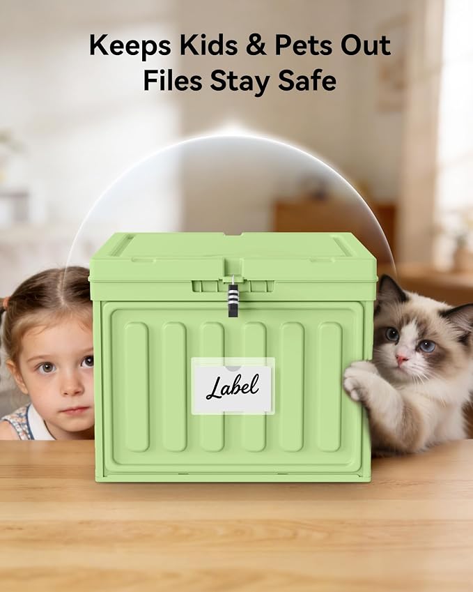 Oterri Lockable Plastic File Box - Image 5