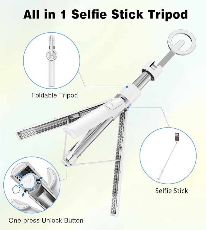 TONEOF 68" Magnetic Selfie Stick Tripod - Image 7