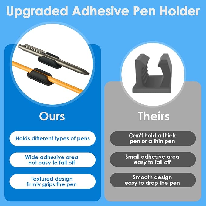 VZZNN 20 PCS Adhesive Pencil Holders - Image 6