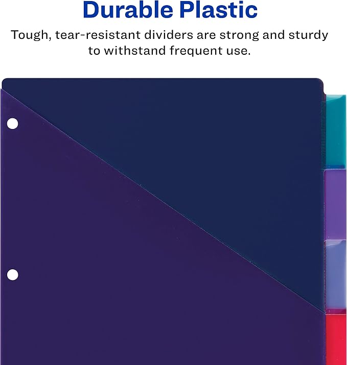 Avery Big Tab Insertable Plastic 2 Pocket Dividers - Image 6