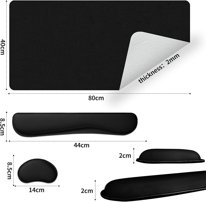 Desk Pad Mat Set, 3-in-1Large Mouse Pads - Image 6