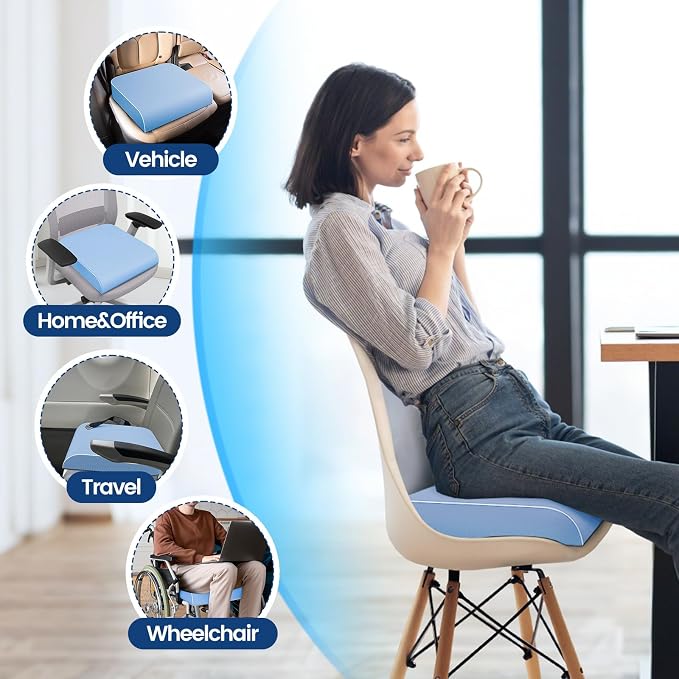 SweetSlubr Seat Cushion for Tailbone Pain Relief, Office Chair Cushion - Image 6