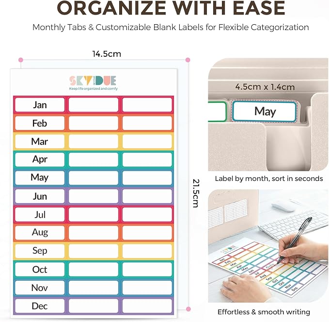 SKYDUE Accordion File Organizer, Expanding File Folder - Image 2