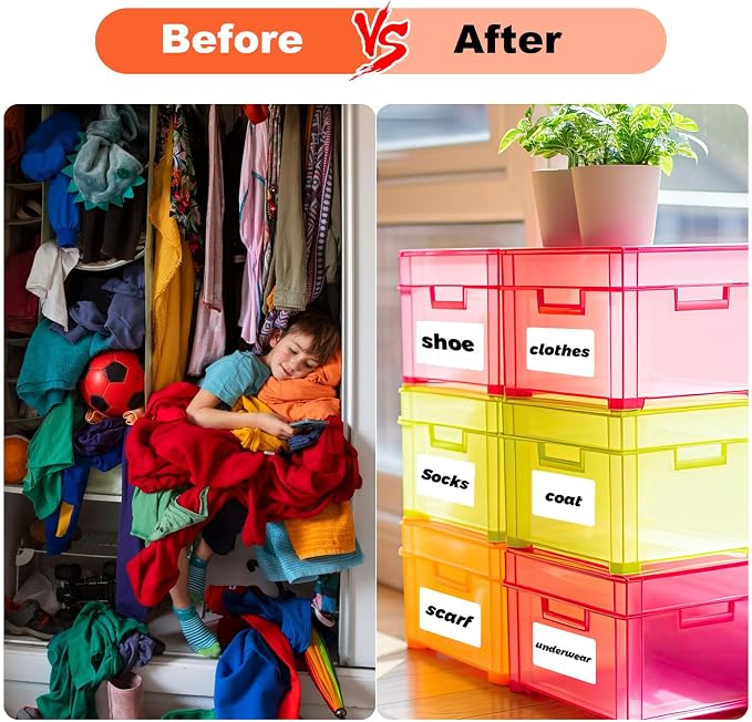 160 Pcs Labels for Storage Bins, 4x6 Inch Large Removable Label Easy Peel Off - Image 6
