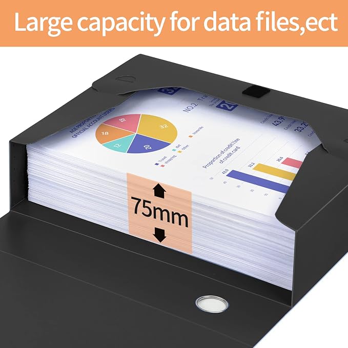 HUA JIE A4 Storage File Boxes Plastic Archives Cases - Image 2