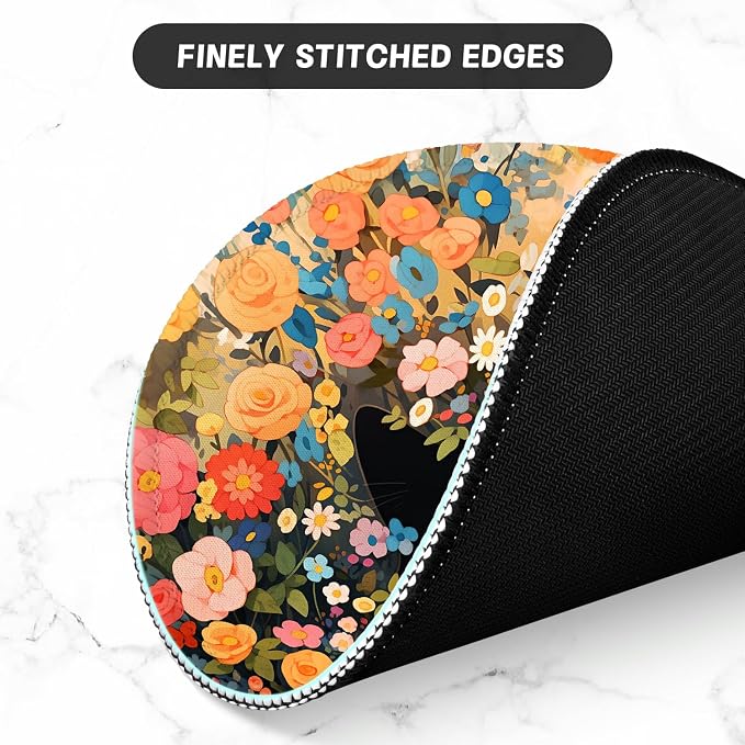 ITNRSIIET Round Mouse Pad with Stitched Edge Premium-Textured Waterproof - Image 4