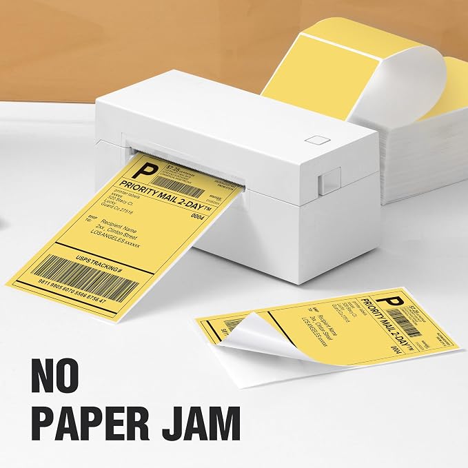 4"x6" Yellow Direct Thermal Labels, 500 Fanfold Shipping & Address Label Paper - Image 6