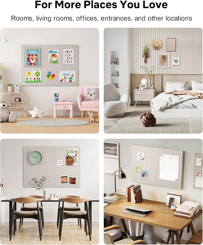 48" x 36" Large Cork Bulletin Board Tiles, Peel and Stick Felt Wall Panels - Image 7