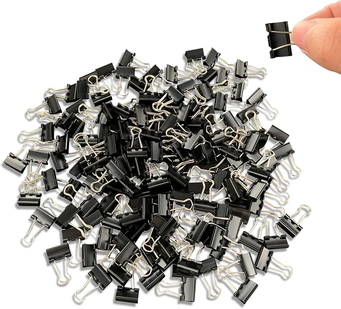 Ykimok 240Pcs Mini Binder Clips, 5/8 inch, Paper Clamps Small Size by Ykimokdailynecessities