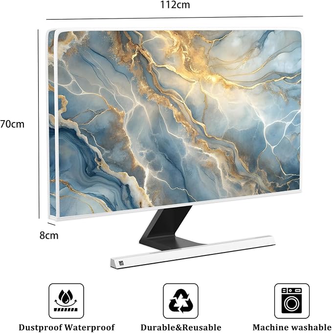 Baocicco Gold Blue Waterproof Screen TV Cover 45, 48 Inch Modern Full Body - Image 2