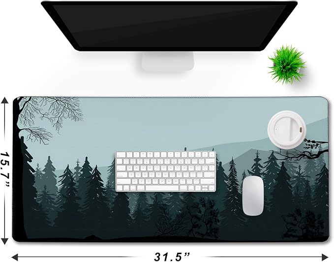 Mouse Pad Forest Background Pattern, Large Mouse Pad - Image 6
