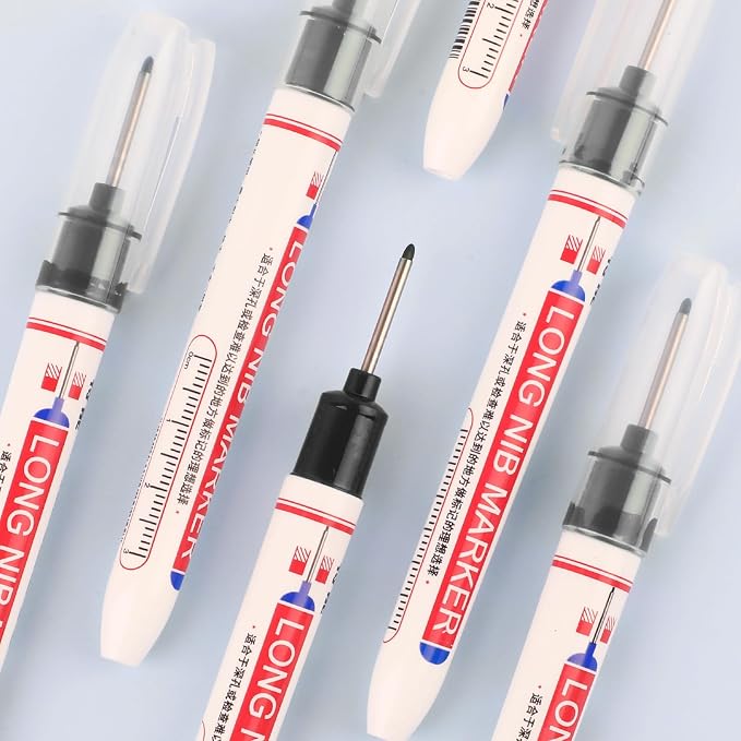 15 Pcs Long Nib Marker, 20 mm Long Head Deep Hole Marker Pens, Fine Nose Tip - Image 6