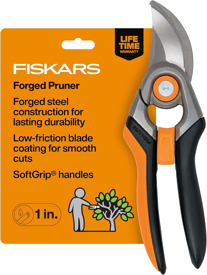 Fiskars Bypass Pruning Shears, Forged Steel Replaceable Blade, SoftGrip Handle by Unknown