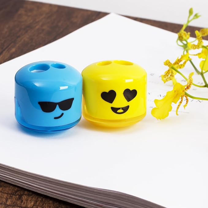 Mr. Pen- Pencil Sharpeners Manual, 24 Pack, Dual Hole, Smiley | Bulk Handheld - Image 8