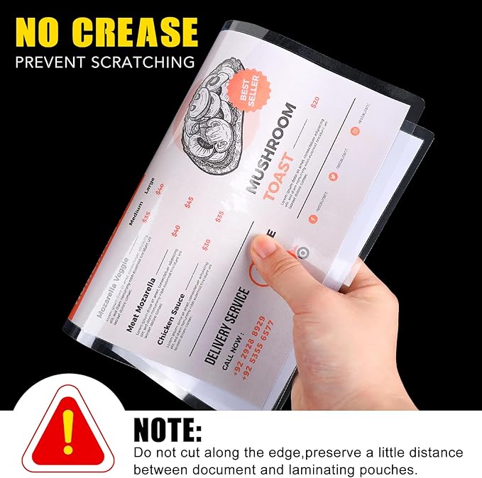 150 Pack 5 Mil Laminating Sheets, 9x11.5 Inches Thermal Laminating Pouches, for Laminator, Letter Size, Ultra Clear, Thick, Hold 8.5x11 Inches, Office School Supplies-DeskLoop Office