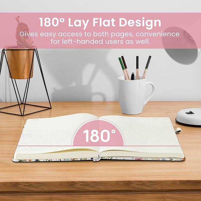 Taja Lined Journal Notebook for Women & Men, Hardcover Leather Journal for - Image 4