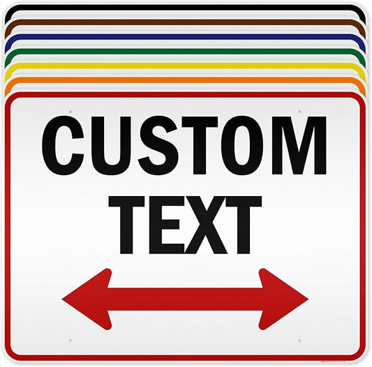 Custom Arrow, Custom Directional Sign, Two Way Arrow, 36x48 Inches, Reflective by MySignCenter
