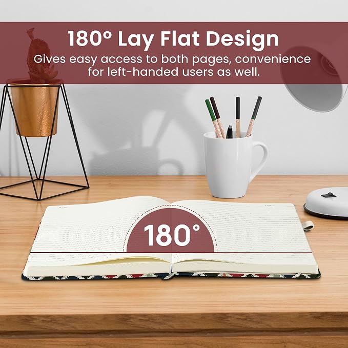 Taja Lined Journal Notebook for Women & Men, Hardcover Leather Journal for - Image 4