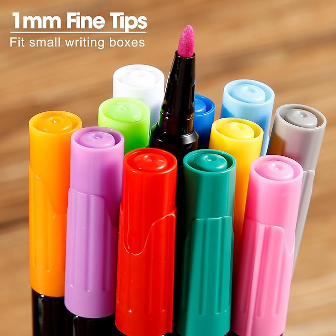 24 Liquid Chalk Markers 12 Colors - Image 5