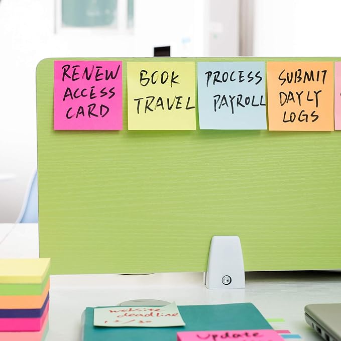 2400 Sheets Sticky Notes 3x3 Inches, 24 Pack ZCZN 6 Bright Color Self-Stick Note Pads, Colorful Sticky Notes Bulk, Easy to Post for Home, Office, School - 100 Sheets/Pad-DeskLoop Office