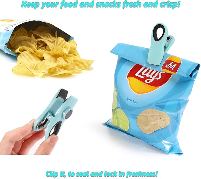 12 Pack Chip Clips Bag Clip, Magnetic Food Clip - Image 4