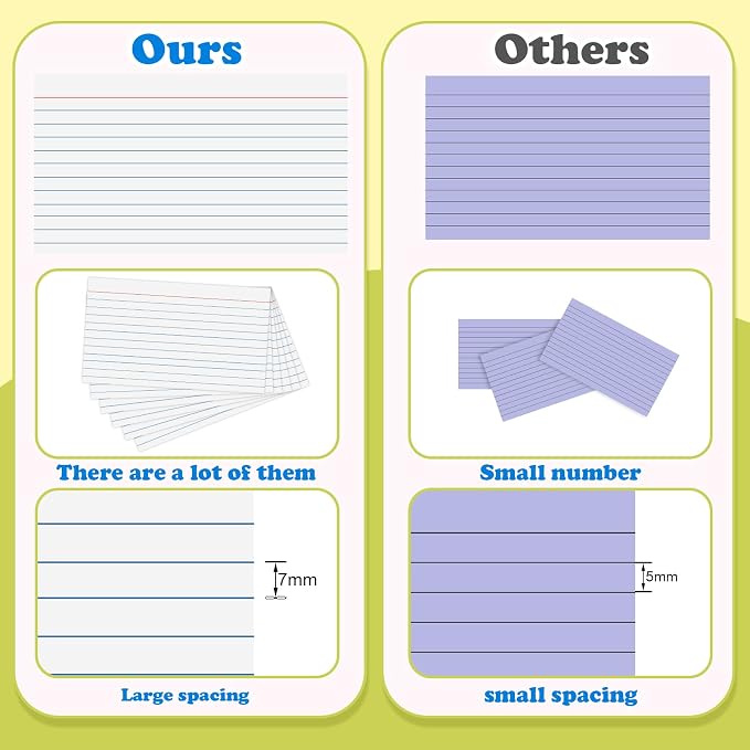 240 Count White Index Cards 3x5 Inch Flash Cards Flashcards Heavyweight Note - Image 5