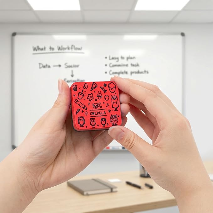 OWLKELA 30Pcs Dry Erase Erasers, Magnetic Whiteboard Eraser, Mini Whiteboard - Image 7