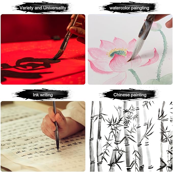 Corciosy Chinese Calligraphy Brushes Set,Professional Sumi Watercolor Brushes Writing, Japanese Painting Set for Beginners-DeskLoop Office