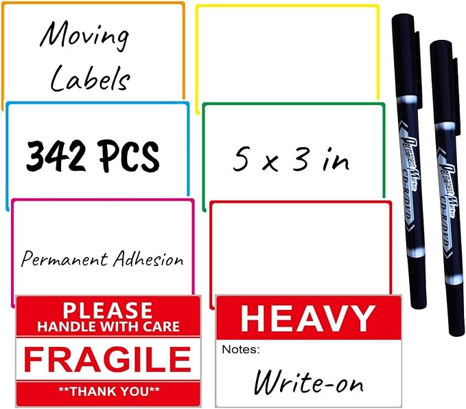 5" x 3" Large Moving Labels for Home Packing Box Label - Image 8