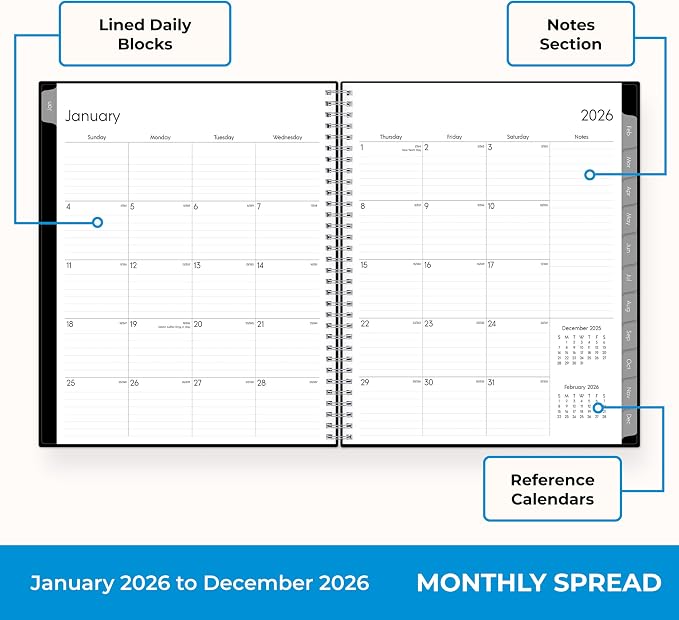 Blue Sky 2026 Weekly and Monthly Appointment Planner Calendar, January 2026 - Image 3