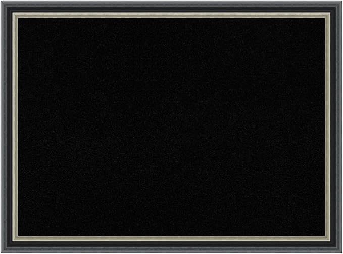 Amanti Art Black Cork Board for Wall, 23x31 Vision Board with Black Wood Frame, Medium Corkboard Office Decor for Home Organization, Modern Corkboard Pinboard to Display Items for Home Organization-DeskLoop Office