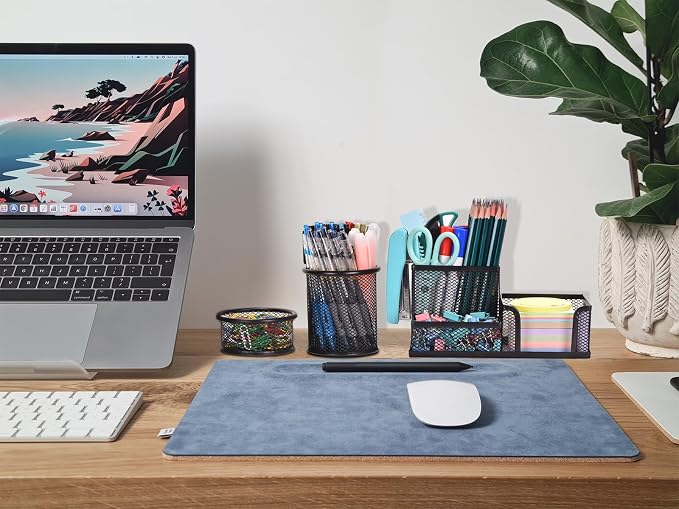 Freewindo Mesh Desk Organizer, Pencil Cup and Paperclips Cup - Image 2