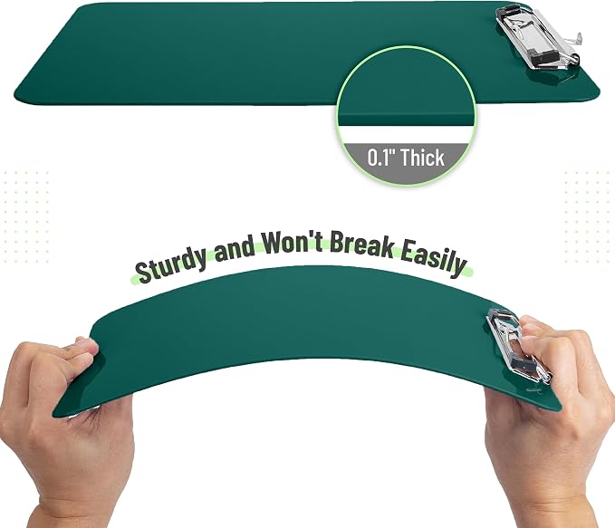 Mr. Pen- Plastic Clipboard, 12.5” x 9”, Dark Green, Clipboard Plastic | - Image 4