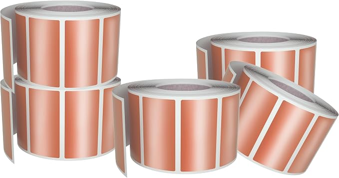 Small Color-Coding Label Roll 40mm x 19mm, 5 Rolls- 2500-Pack, Rectangular by RoyalGreen