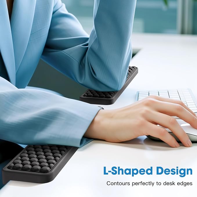 MEKASS L-Shaped Desk Elbow Pad for Desk, Memory Foam Elbow Support Padding - Image 6