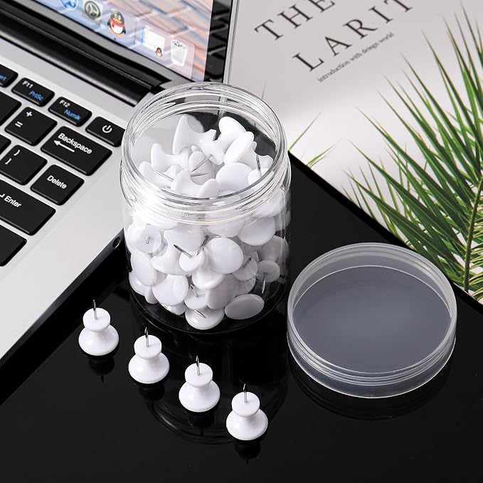 Outus 60 Pcs Giant Push Pins Jumbo Tacks 1/1.8inch Plastic Head - Image 6