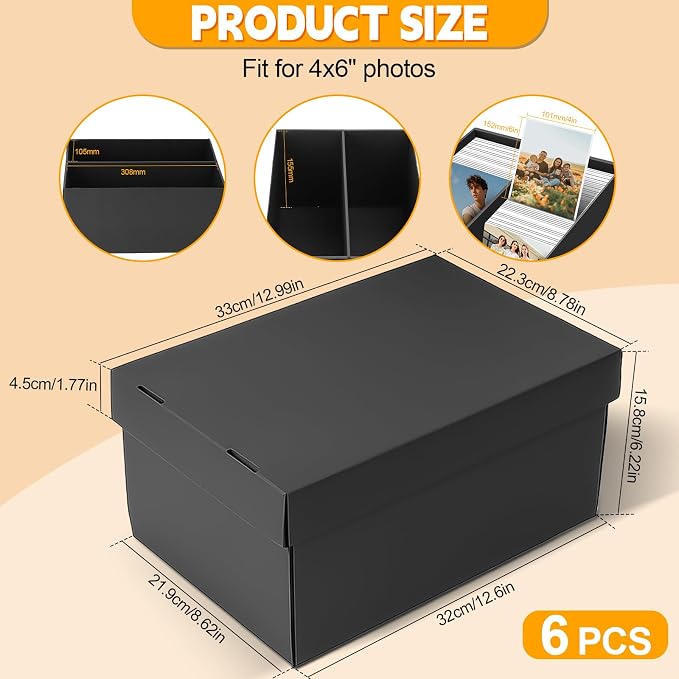REAQUE 6 Pack Photo Storage Boxes - Image 2