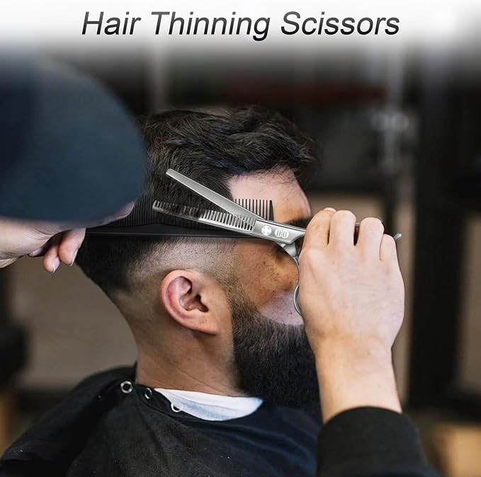 CIICII Hair Cutting Scissors Shears Kit, Professional Barber Haircut Scissors - Image 5