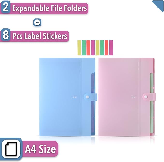 Mr. Pen Expanding File Folder, 2 Pack, 5 Pocket, Accordion Folder - Image 2