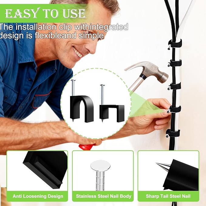 mxuteuk 200PCS Cable Clips - Image 3