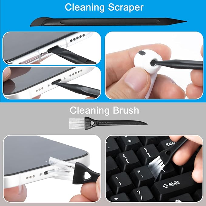 2 Pack Screen Cleaner Spray and Wipe for Laptop Monitor and Car Screens, Phone Touchscreen Mist Cleaning Kit for Cellphone, Tablet, PC, Computer, LCD, Eyeglass, iPhone, iPad, Mac Pro - Black and Grey-DeskLoop Office