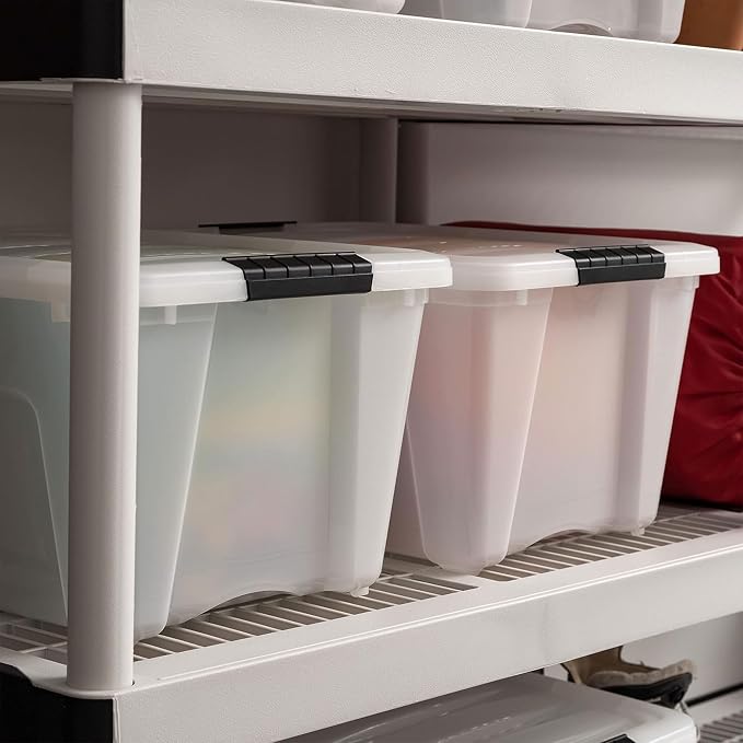 IRIS USA 8 Pack Stackable Storage Bin, 32 Quart Plastic Container Totes - Image 5