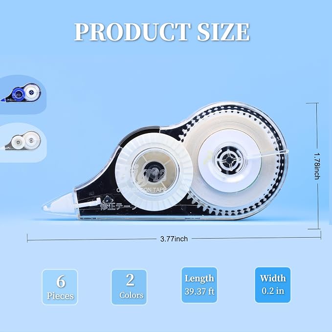 39.37 ft Correction Tape, Easy-to-Use Correction Tape Bulk Office School - Image 4