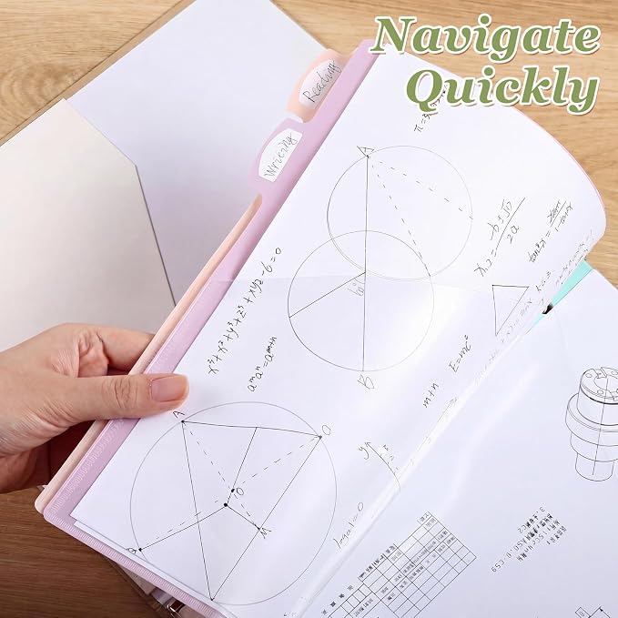 Epakh 6 Pcs Binder Dividers for 3 Rings Binders Index Dividers - Image 5