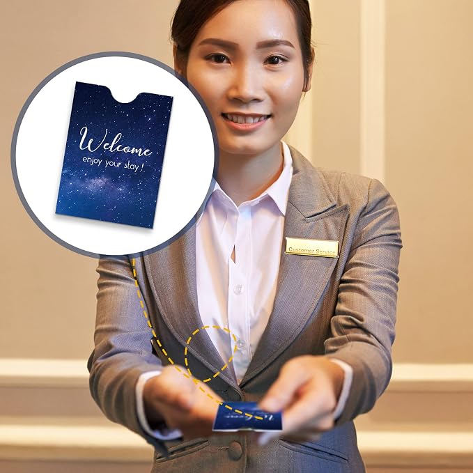 Geyee 500 Pcs Hotel Key Card Envelope Keycard Holder Sleeves Enjoy Your Stay - Image 6